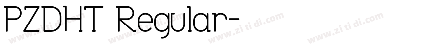 PZDHT Regular字体转换